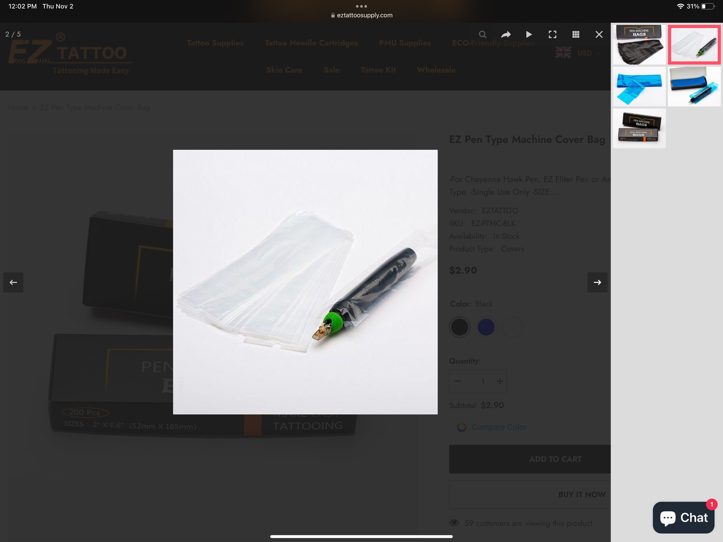 EZ Pen Machine Cover Bags